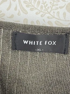 White Fox Metallic Gray Knit Adjustable Strappy Tank Top - Size - XL thumbnail 5