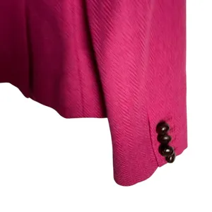 J.Crew Wool Black Jacket Blazer Robert Noble Scottish Cloth Hot Pink Sz 0 thumbnail 9
