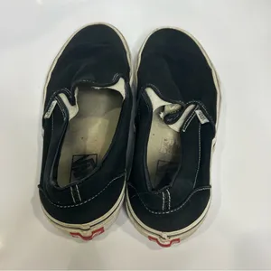 Vans slip on loafers sneakers black white unisex‎ sizing women's size 10 trendy thumbnail 5