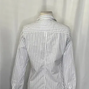 FRANK & EILEEN Crinkle Barry Buttondown Top Blouse‎ White Blue Dotted Small thumbnail 8