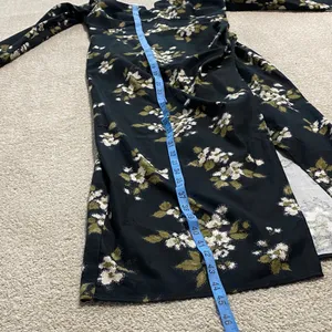 Reformation Floral Sweetheart Neck Midi Dress Long Sleeve Side Slit Size 6 . thumbnail 16