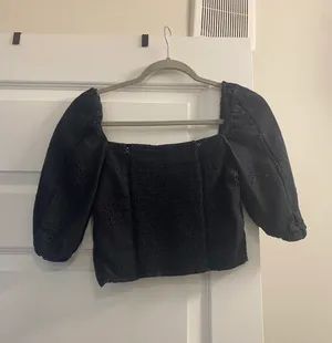 ZARA Eyelet Crop Top thumbnail 5