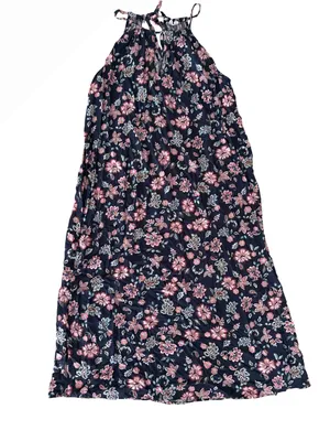 GAP Navy Maxi Dress with Pink Floral Print thumbnail 1