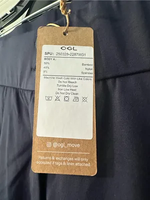OGL Bamboo NWT Women’s Navy Pleated Dress Pants thumbnail 2