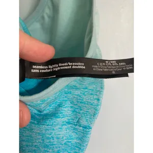 PINK Victoria's Secret Sports Bra Medium Blue Ombre Longline thumbnail 6