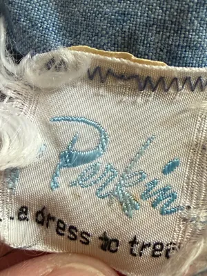 Vintage Pat Perkins Dress Zip Front Denim Blue Size M thumbnail 3