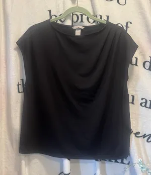 H&M Modern Black Women's Top, Size L thumbnail 1