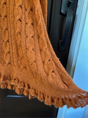 Free People Waterfall Alpaca Blend Cable Knit A Line Sweater Generous Size Small thumbnail 5