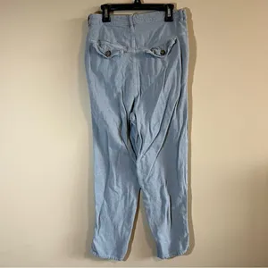 ✨ We the‎ Free Faded Love Linen Blend High-Rise Pleated Front Pants Wave Blue 27 thumbnail 6