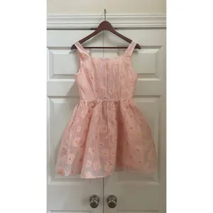 Storia Mini Dress Women L Pink Floral Corset Gold Coquette Balletcore Glinda thumbnail 2