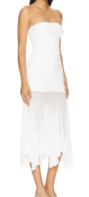 Revolve white midi dress  thumbnail 1