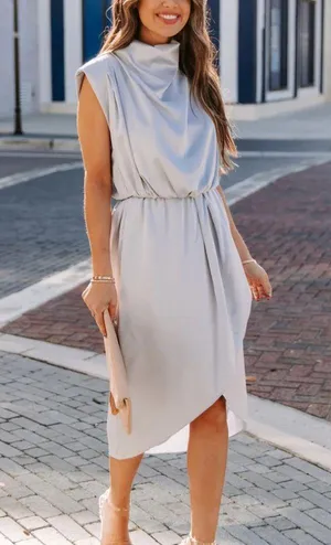 VICI | Silesia Satin Cowl Neck Dress thumbnail 4