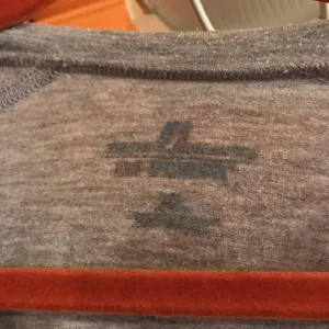 Russell LIGHT GREY THIN ATHLETICS LONG SLEEVE LOGO GRAPHIC TEE TOP thumbnail 3