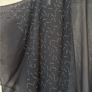 Vintage Jessica McClintock Black Sheer Beaded Kimono Overlay Evening Jacket thumbnail 4
