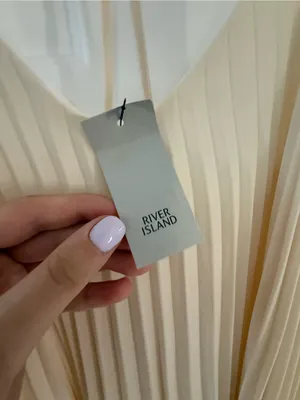 River Island Cream Pleated Spaghetti-Strap Mini Dress thumbnail 3