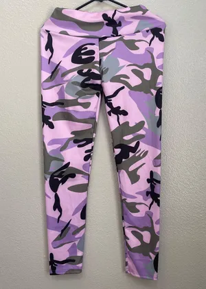 Stretchy Workout Leggings Pink Size L thumbnail 5