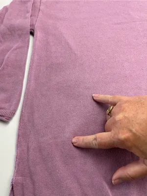 Pact 100% Organic Cotton Light Purple Pink‎ Pullover Sweater Womens Medium FLAW thumbnail 8