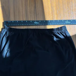 Vintage Y2K Clara's Black Flowy Skirt Maxi Assymtetrical Seem Long Stretchy thumbnail 7