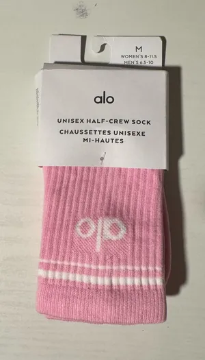 Alo Yoga Socks in Candy hear pink  thumbnail 1