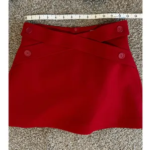 Zara Crisscross Button Mini Skort - Red thumbnail 5