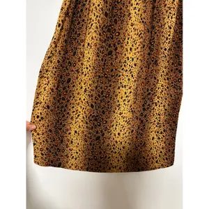 Vintage 90s Leopard Print 2 Piece Skirt Suit Set Black Rayon Blazer Midi Skirt thumbnail 6