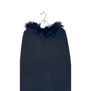 Tempo Paris Women's Sweater Top Faux‎ Fox Fur Pullover Knotted Front Cape Medium thumbnail 6