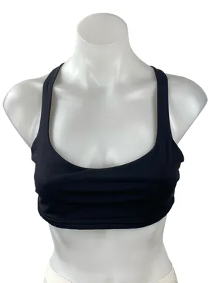 Lululemon Women's Black Strappy Yoga Workout Athletic Crop Top Sports Bra Size 6 thumbnail 1