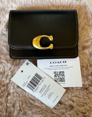 Coach Bandit Card Case - Black Refined Calf Leather w/Brass - NWT thumbnail 1