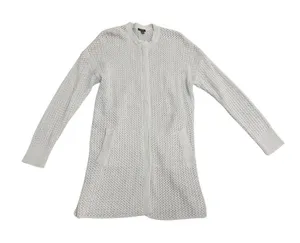 Ann Taylor Factory Full Zip Knit Pocket Cardigan Sweater SZ M Grandmacore Boho thumbnail 1