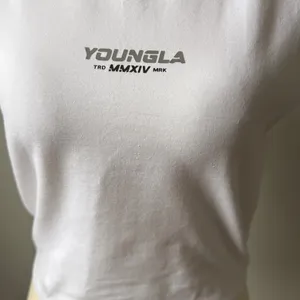 YoungLA Women's Black and White Raglan Tee Size L thumbnail 2