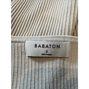 Aritzia Babaton Sculpt Knit Sweetheart Ribbed Long Top Beige Stretch Neutral thumbnail 4