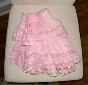 Love Shack Fancy Mini Skirt Ruffle Pink thumbnail 1