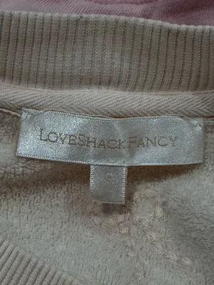 LoveShackFancy Elvira Dip Dyed Embroidered Sweatshirt Women’s Small thumbnail 3