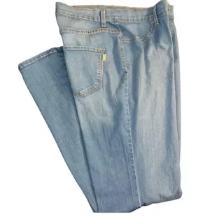 Vibrant . Wide leg jeans. Blue. XL thumbnail 1