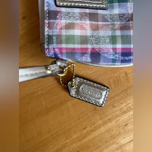Coach Multicolor Plaid Wristlet thumbnail 8