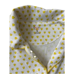 Roller Rabbit Sunshine Hearts Polo Cotton Pajamas Medium Preppy Summer Camp thumbnail 3
