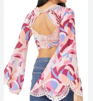 Free People 🩵final Price NWT  Blouse thumbnail 3