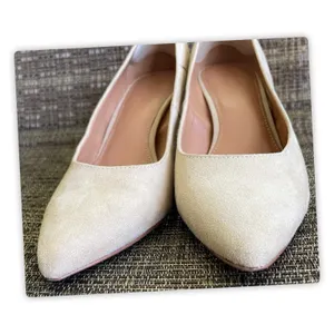 J. Crew Beige‎ Suede Pointed Toe Heel Pumps, Size: 7 thumbnail 3