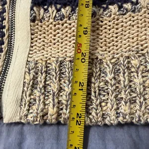 FREE PEOPLE Crochet Knit Moto Sweater Jacket; retails $259; size large thumbnail 6