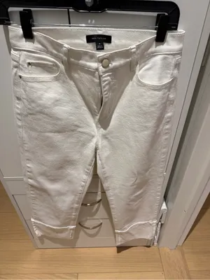Ann Taylor White Womens Jeans - Classic Straight Fit thumbnail 1