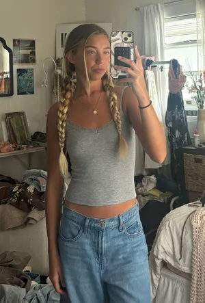 Grey Lace Tank Size XS thumbnail 1