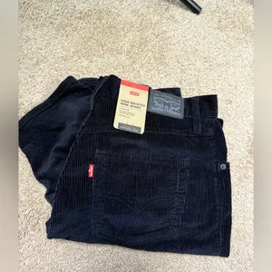 NWT Women's Levis High Waisted Mom Jean Black Corduroy Relaxed Tapered Fit 30x30 thumbnail 7