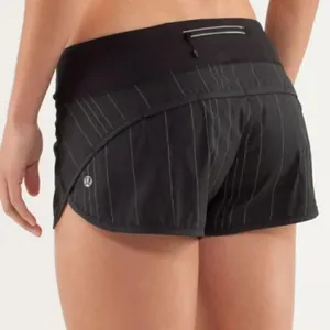 Lululemon Run Speed Short‎ Black Reflective 4 thumbnail 1