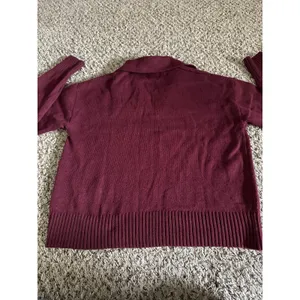Old Navy Women's Maroon Polo Sweater Size small‎ thumbnail 7