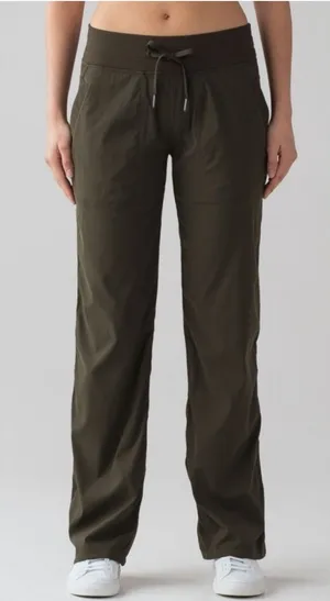 Lululemon Dance Studio Mid-Rise Pants Army Green size 6 thumbnail 1
