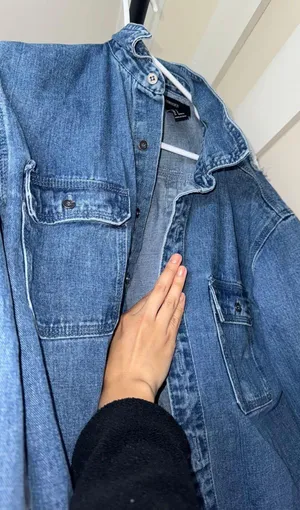 Forever 21 Flannel Button Up Jean Jacket thumbnail 2