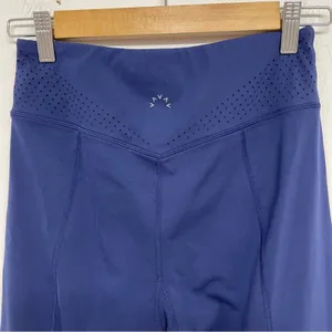 Varley Navy Blue Laser Cut High Rise Full Length Leggings Pants Womens XS Gym thumbnail 3