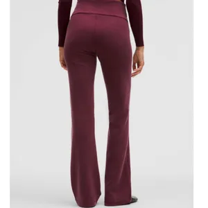 Lululemon Ribbed Softstreme Flared Pant Casual Athletic Pants Garnet 10 14 NWT thumbnail 3