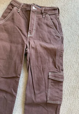 Brown Utility Jeans Size 00 thumbnail 2