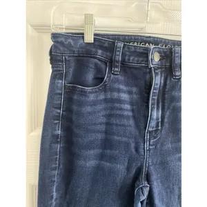 American Eagle Super Stretch Jeggings Womens Size 4 Dark Wash Skinny Jeans Denim thumbnail 2